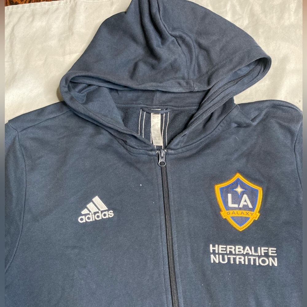 Adidas LA Galaxy Navy Zip-Up Jacket - Picture 3 of 8